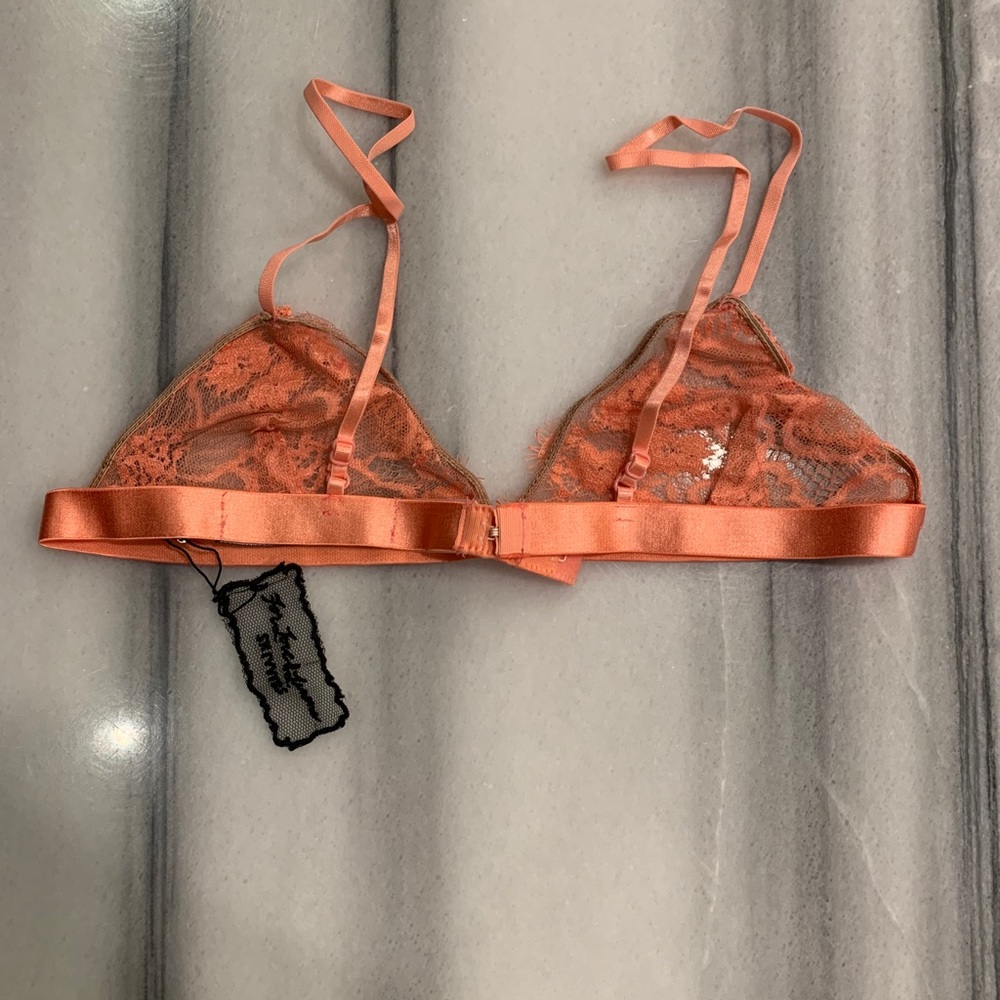 FOR LOVE & LEMONS Orange/Peach Lace Bra NWT! - Picture 4 of 5